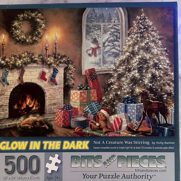 Bits and Pieces Glow in the Dark Christmas Puzzle - Picture 1 of 3